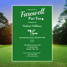 Farewell Pension Golf Klubbs Théed Par Tee