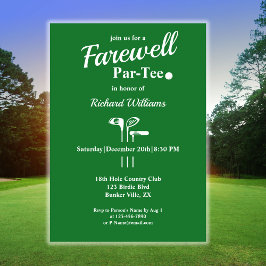 Farewell Pension Golf Klubbs Théed Par Tee Inbjudningar