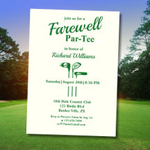Farewell Pension Golf Klubbs Théed Par Tee