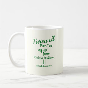 Farewell Pension Golf Klubbs Théed Par Tee Kaffemugg