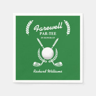 Farewell Pension Golf Klubbs Wandeme Théed Party Pappersservett