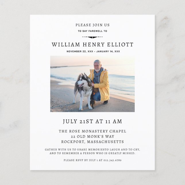 Farewell Photo Funeral Memorial Service (Framsida)