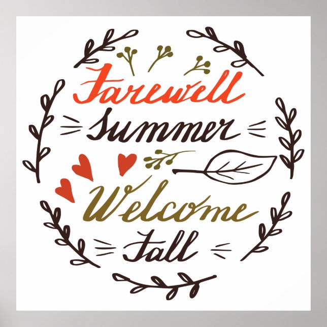farewell summer welcome fall poster (Framsidan)