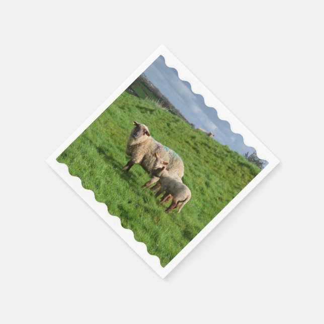 Fårfamiljen Pappersservett (Hörn)