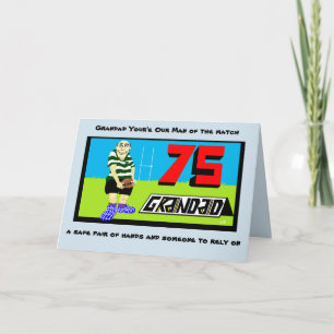 Farfar-75:e-födelsedagskort Kort