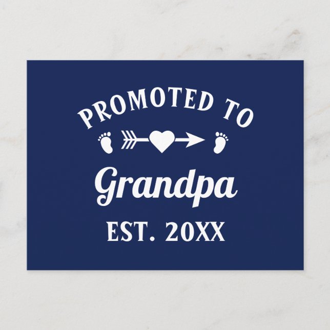 Farfar Abuelo Gramps Pappa befordrad till farfar Vykort (Framsida)