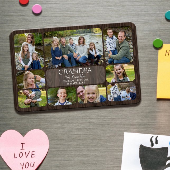 Farfar Älskar Dig Barnbarn Foto Magnet (Skapare uppladdad)