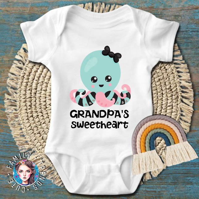 Farfar älskling Kawaii bläckfisk T Shirt (Skapare uppladdad)