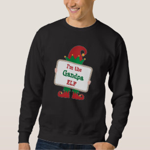 Farfar Alv   Personlig julalv t-shirt Lång Ärmad Tröja