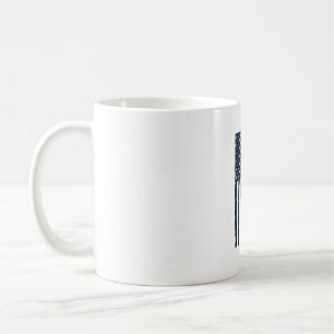 Farfar Amerikansk Flagga Distressed Patriotisk Des Kaffemugg