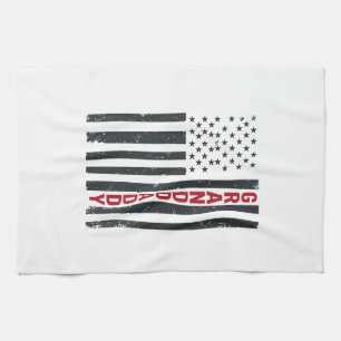 Farfar Amerikansk Flagga Vintage Patriotisk Design Kökshandduk