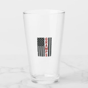 Farfar Amerikansk Flagga Vintage Patriotisk Vektor Glaskopp