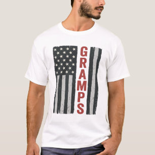 Farfar Amerikansk Flagga Vintage Patriotisk Vektor T Shirt