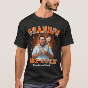Farfar Anpassad Foto Bootleg Rap Fars Dag T Shirt