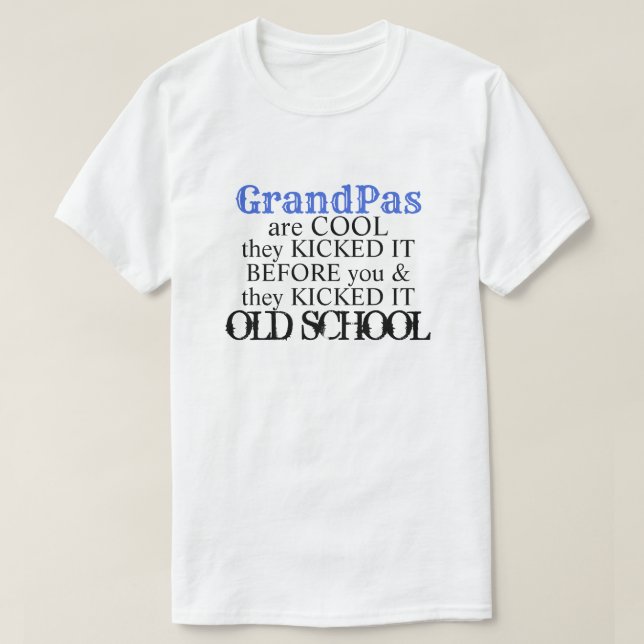 Farfar är coolans bästa old school, gulliga citat t shirt (Design framsida)