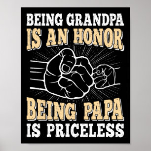 Farfar är en ära att Pappa är ovärderligt Pappa Fa Poster
