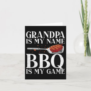 Farfar är min Namn Bbq är mitt spel Barbecue Grill Kort