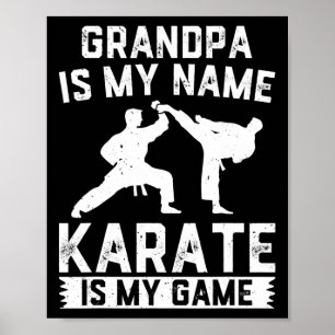 Farfar är min Namn Karate är mitt spel - Karate Gr Poster