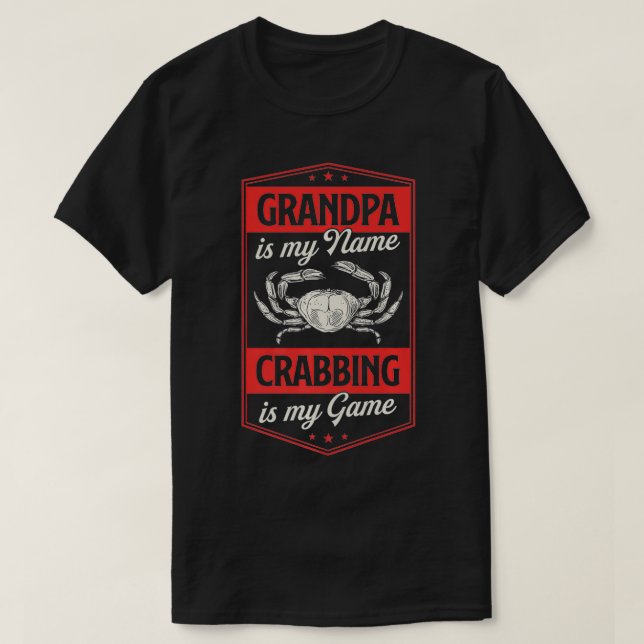 Farfar är min Namn-krabbing är min lekynga krabba. T Shirt (Design framsida)