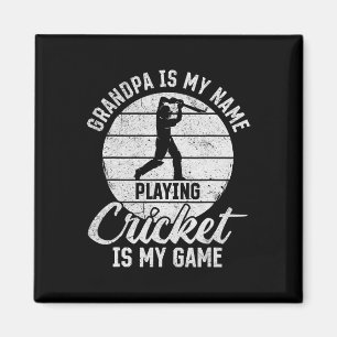 Farfar är mitt namn Att spela cricket är min lek 1 Magnet