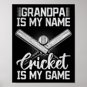Farfar är mitt namn Cricket är min lek - Cricket G Poster