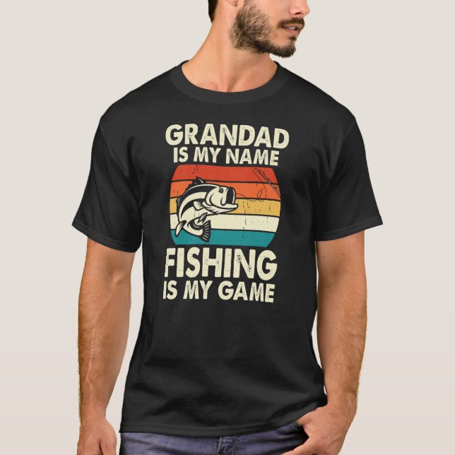 Farfar är mitt namn-fiske. t shirt (Framsida)