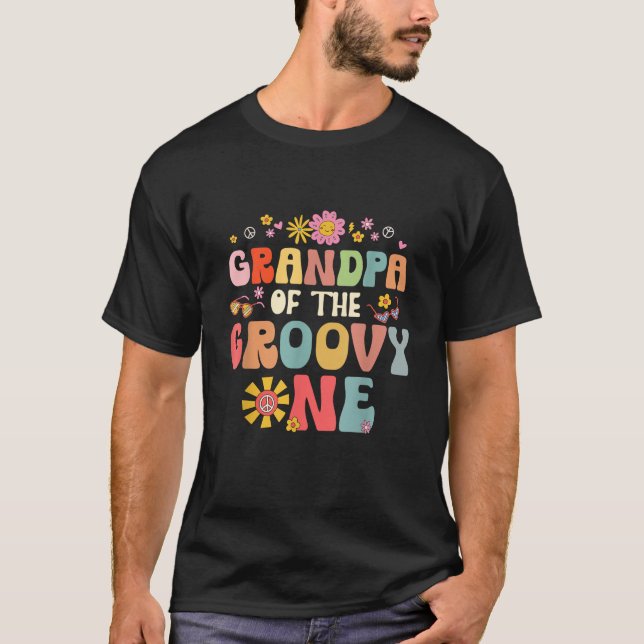 Farfar av Groovy En matchande familjepalm från föd T Shirt (Framsida)