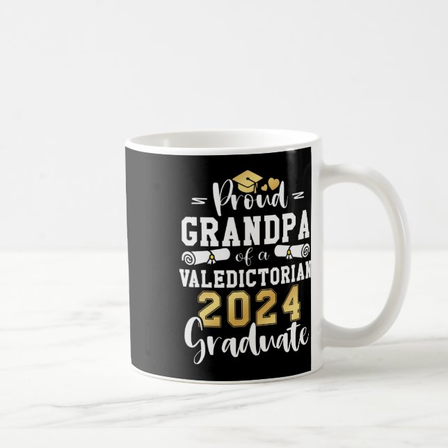 Farfar av Valediktorian Cl 2024 Studenten Kaffemugg (Höger)