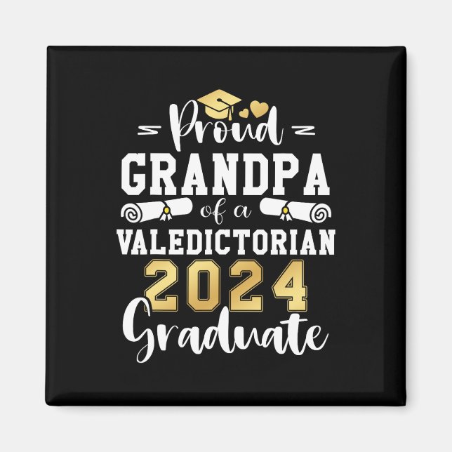 Farfar av Valediktorian Cl 2024 Studenten Magnet (Framsidan)