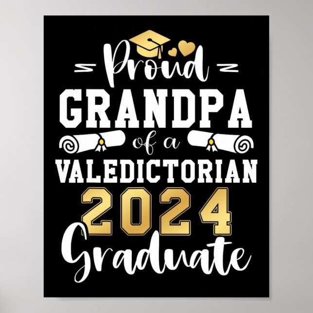 Farfar av Valediktorian Cl 2024 Studenten Poster (Framsidan)