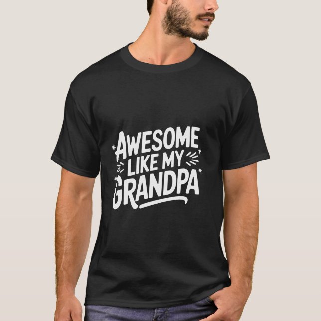 Farfar Awesome Liksom Min Farfar T Shirt (Framsida)