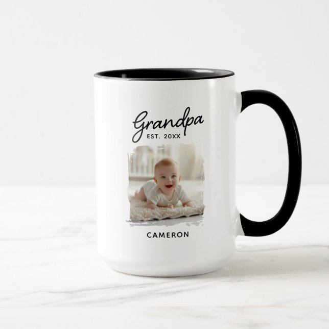 Farfar Barnbarn Foto Etableringsdatum Mugg (Höger)