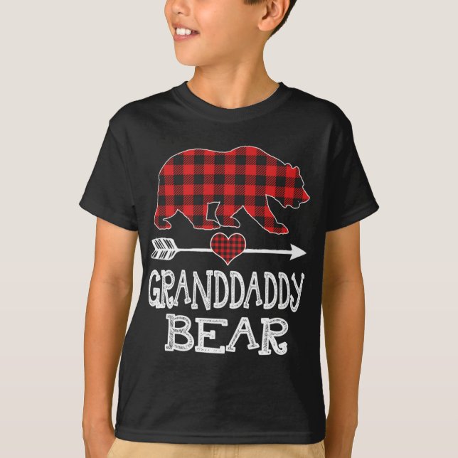 Farfar Bear jul jul Pajama Red Play Buffalo T Shirt (Framsida)