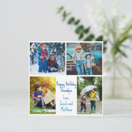 Farfar Birthday Barnbarn Photo Collage Card