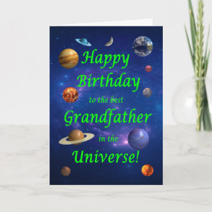 Farfar Birthday Best i Universe Kort