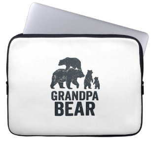 Farfar Björn Vintage Gravyr Familj Björn Tröja D Laptop Fodral