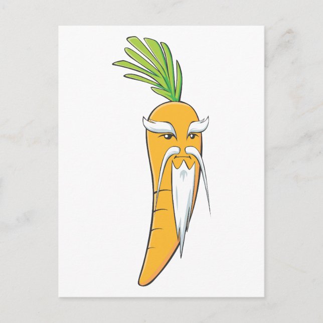 Farfar Carrot Vegetable Vykort (Framsida)