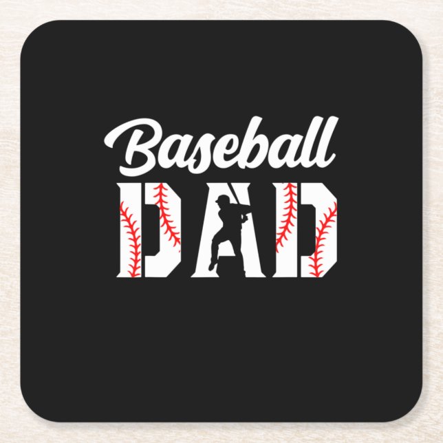 Farfar Citat | Baseboll Pappa Underlägg Papper Kvadrat (Framsidan)