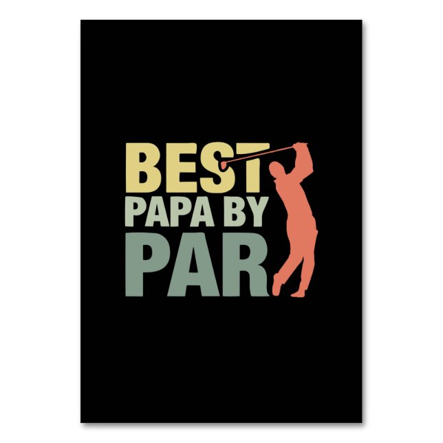 Farfar Citat | Bästa Papa Par Golf Bordsnummer (Framsidan)
