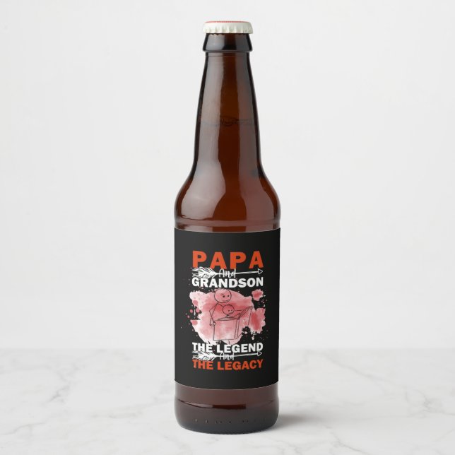 Farfar Citat | Pappa Och Sonson Ölflaska Etikett (Framsida)