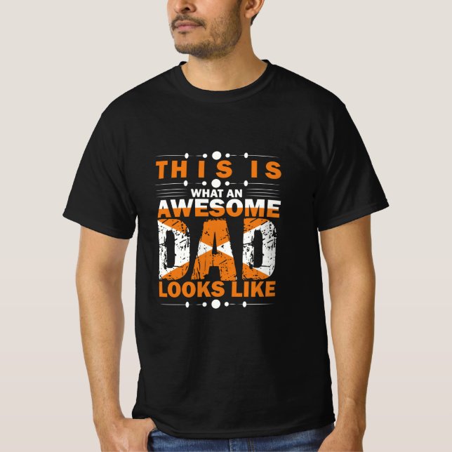 Farfar-citat | Vilken fantastisk pappa T Shirt (Framsida)