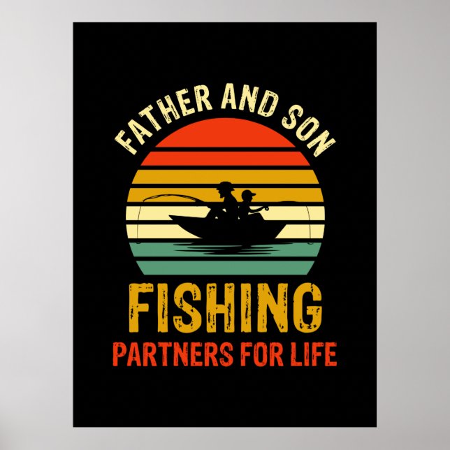 Farfar citerar Far och son Fishing Partner Poster (Framsidan)