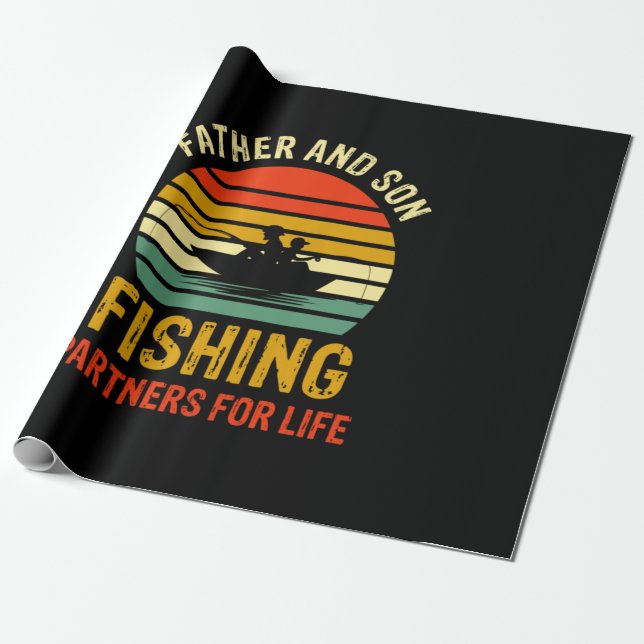 Farfar citerar Far och son Fishing Partner Presentpapper (Utrullad)