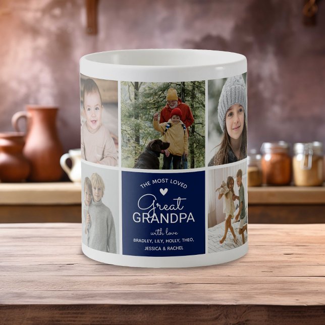 FARFAR 'den mest älskade' Fotokollage Kaffemugg (Skapare uppladdad)