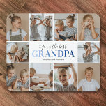 Farfar din bästa fototyp musmatta<br><div class="desc">Personlig morfar mousepad med en ren vit bakgrund som kan ändras till vilken färg som helst,  10 foton av barnmorskan/barndottern,  ordspråket "din bästa morfar" och barnen namn.</div>