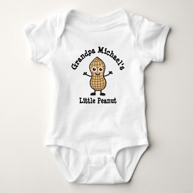Farfar (ditt namn -'s) Little Peanut T Shirt (Framsida)