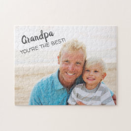 Farfar Du är "Best Grandfather Grandchild Photo" Pussel