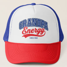 Farfar Energi Röd Blå Retro Sedan Design