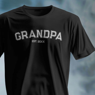 Farfar Est. Anpassningsbar-årets gåva för morfar T Shirt