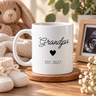 Farfar Est. Första gången farfar present Modernt h Kaffemugg